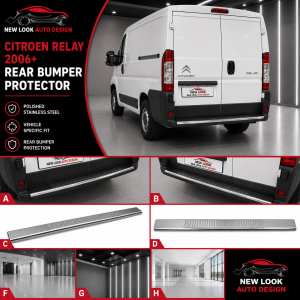 Citroen Relay 2006+ Stainless Steel Rear Bumper Guard / Protector