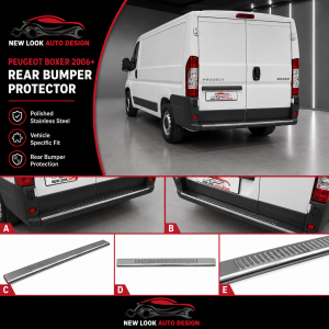 Peugeot Boxer 2006+ Stainless Steel Rear Bumper Guard / Protector