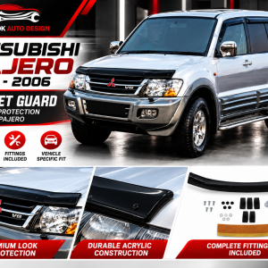 Mitsubishi Pajero 1999–2006 Black Acrylic Bonnet Guard Protector