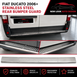 Fiat Ducato 2006+ Stainless Steel Rear Bumper Guard / Protector