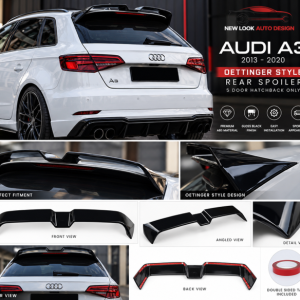 AUDI A3 8V SPORTBACK 5 DOOR OETTINGER STYLE REAR ROOF SPOILER – GLOSS BLACK