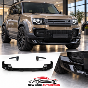 LAND ROVER DEFENDER 90 110 130 L663 2020+ GLOSS BLACK FRONT BUMPER SPLITTER LIP