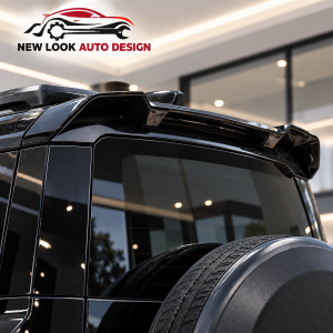 Gloss Black Rear Roof Spoiler Wing For Land Rover Defender L663 90 110 130 2020-2024