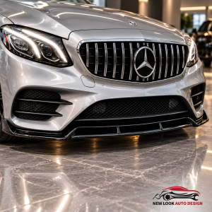 Mercedes E Class W213 S213 W238 2016–2020 Gloss Black Front Splitter Lip – 3 Piece