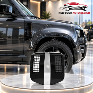 LAND ROVER DEFENDER L663 90 110 130 2020-26 GLOSS BLACK WING SIDE VENT GRILLES