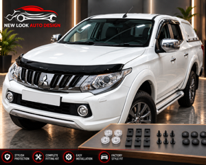 Fiat Fullback 2016+ Black Acrylic Bonnet Guard Protector