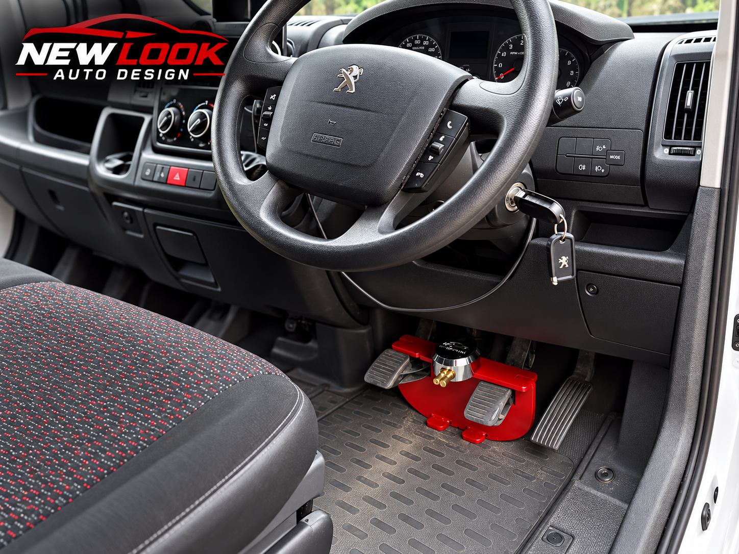 Peugeot Boxer 2014+ Red Pedal Security Lock Box – Anti-Theft Protection - Image 10